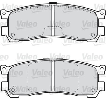 Sada brzdových destiček, kotoučová brzda VALEO 598516