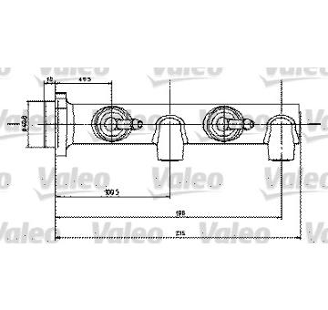 Hlavní brzdový válec VALEO 350450