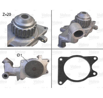 Vodní čerpadlo, chlazení motoru VALEO 506000