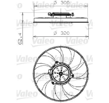 Větrák, chlazení motoru VALEO 696002