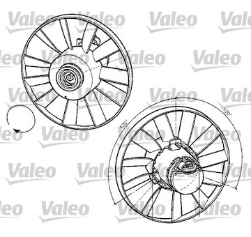 Větrák, chlazení motoru VALEO 696059