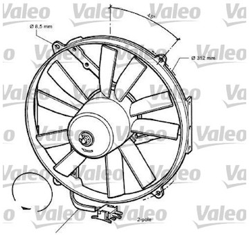 Větrák, chlazení motoru VALEO 696068