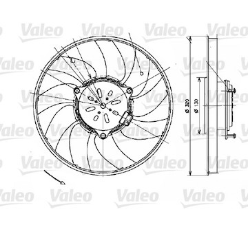 Větrák, chlazení motoru VALEO 696082