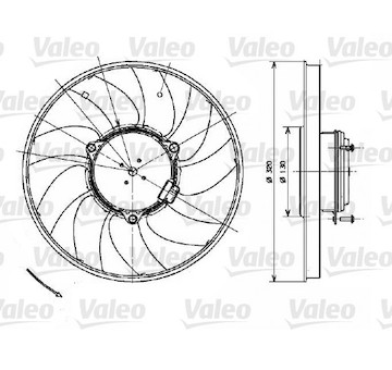 Větrák, chlazení motoru VALEO 696083