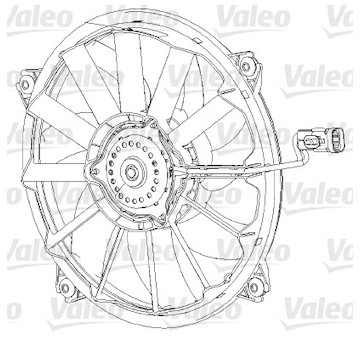 Větrák, chlazení motoru VALEO 696091