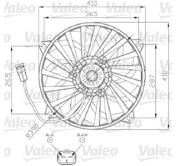 Větrák, chlazení motoru VALEO 696139