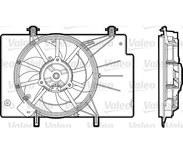 Větrák, chlazení motoru VALEO 696344