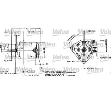 Elektromotor, větrák chladiče VALEO 698015