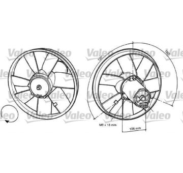 Větrák, chlazení motoru VALEO 698367