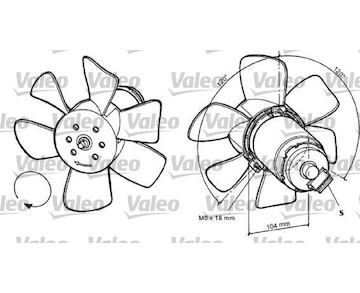 Větrák, chlazení motoru VALEO 698368