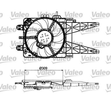 Větrák, chlazení motoru VALEO 698484
