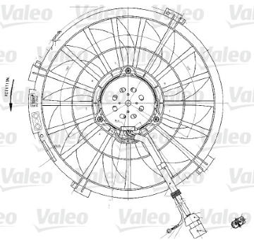 Větrák, chlazení motoru VALEO 698542