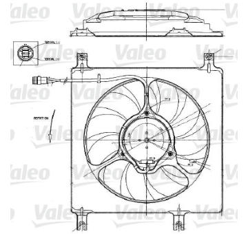 Větrák, chlazení motoru VALEO 698552