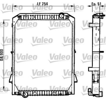 Chladič, chlazení motoru VALEO 730259