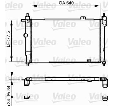 Chladič, chlazení motoru VALEO 730993