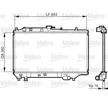 Chladič, chlazení motoru VALEO 731072