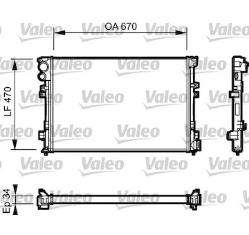 Chladič, chlazení motoru VALEO 731168