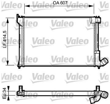 Chladič, chlazení motoru VALEO 731297