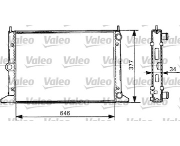 Chladič, chlazení motoru VALEO 731386