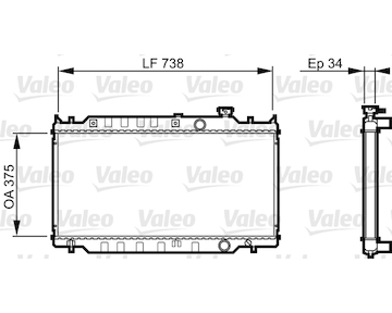 Chladič, chlazení motoru VALEO 731417
