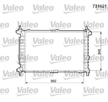 Chladič, chlazení motoru VALEO 731421