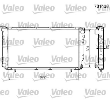 Chladič, chlazení motoru VALEO 731438