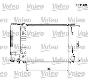 Chladič, chlazení motoru VALEO 731508