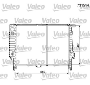 Chladič, chlazení motoru VALEO 731514