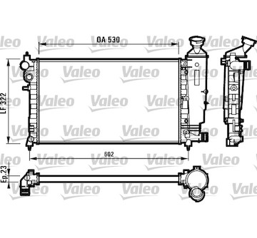 Chladič, chlazení motoru VALEO 731526