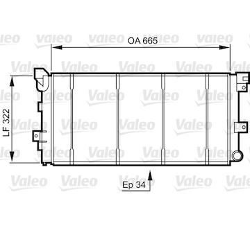 Chladič, chlazení motoru VALEO 731531