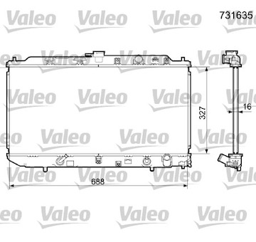 Chladič, chlazení motoru VALEO 731635