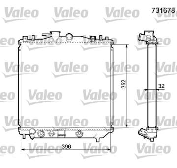 Chladič, chlazení motoru VALEO 731678