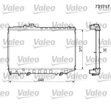 Chladič, chlazení motoru VALEO 731717