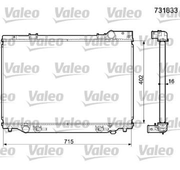 Chladič, chlazení motoru VALEO 731833