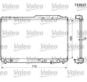 Chladič, chlazení motoru VALEO 731837