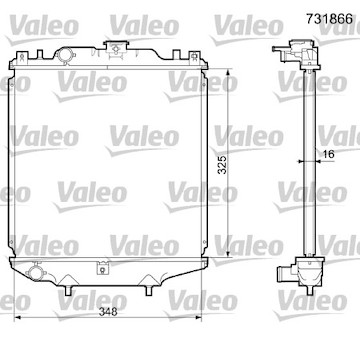 Chladič, chlazení motoru VALEO 731866