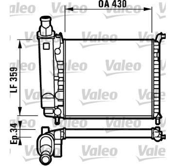 Chladič, chlazení motoru VALEO 732004