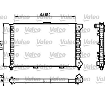 Chladič, chlazení motoru VALEO 732012