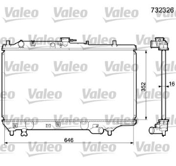 Chladič, chlazení motoru VALEO 732326