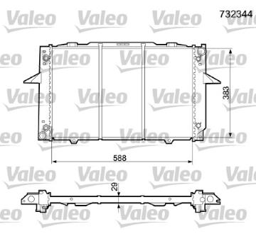 Chladič, chlazení motoru VALEO 732344