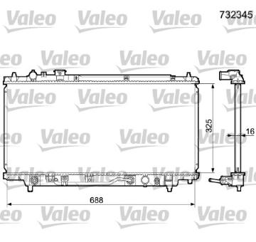 Chladič motora VALEO 732345