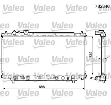 Chladič, chlazení motoru VALEO 732346