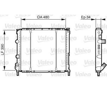 Chladič, chlazení motoru VALEO 732474
