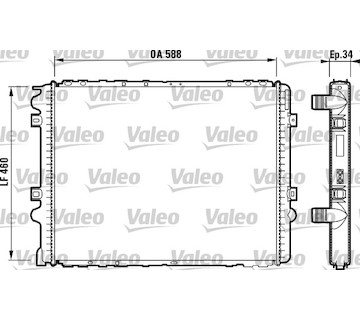 Chladič, chlazení motoru VALEO 732570