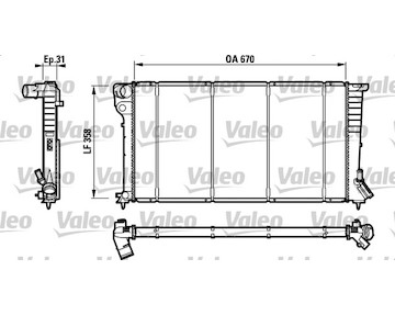 Chladič, chlazení motoru VALEO 732577