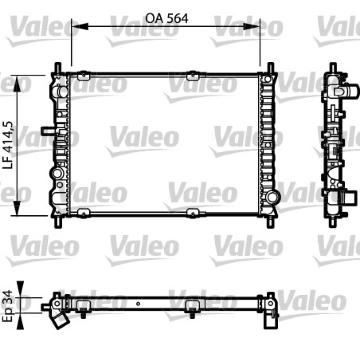 Chladič, chlazení motoru VALEO 732623