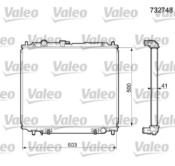 Chladič, chlazení motoru VALEO 732748