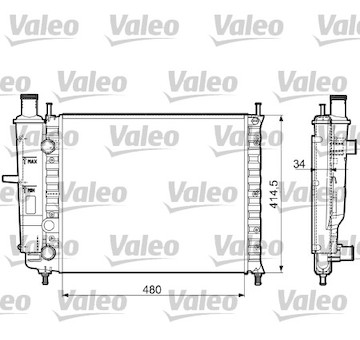 Chladič, chlazení motoru VALEO 732788