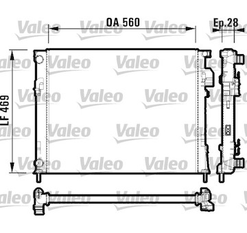 Chladič, chlazení motoru VALEO 732846