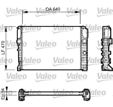 Chladič, chlazení motoru VALEO 732849